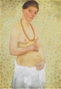 Paula Modersohn Becker - Selbstbildnis am 6 Hochzeitstag - (MeisterDrucke-29734)