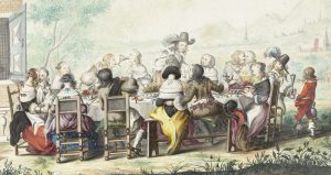 Vrolijk-gezelschap-in-de-buitenlucht-Gesina-ter-Borch-1658